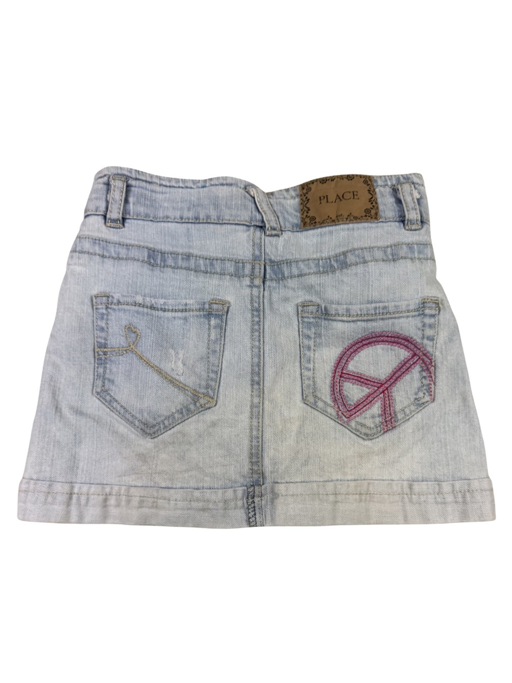 Children’s place Jean Skort Girls 6X/7 embroidered light blue denim